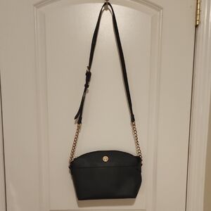 Anne Klein Black Crossbody Bag with Gold Accents
